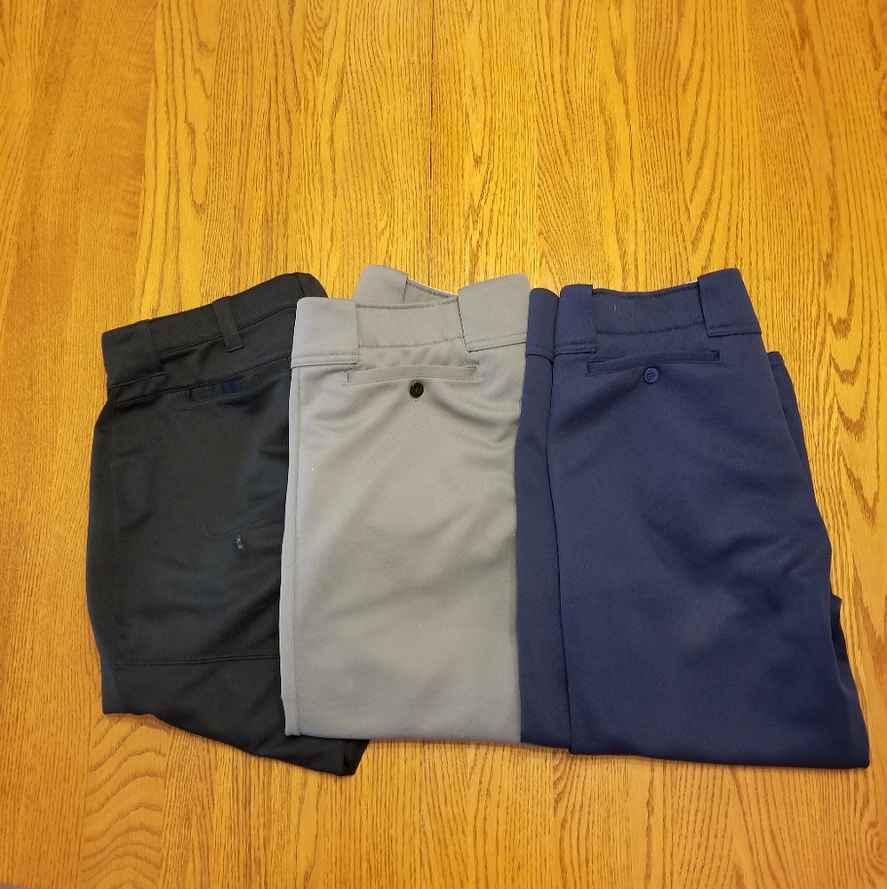 Black, Gray, and Navy Softball Pants